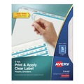 July Member-Exclusive Offer Save 10% off on One Item | Avery 11449 11 in. x 8.5 in. 5-Tab Clear Label Plastic Dividers with Printable Label Strip - Frosted Clear Tabs (1-Set) image number 0