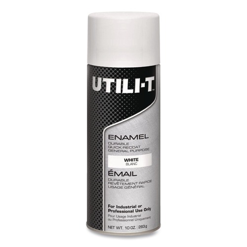 Paint | Rust-Oleum 387395 UTILI-T 10 oz. Aerosol Can Spray Paint - White (6/Carton) image number 0