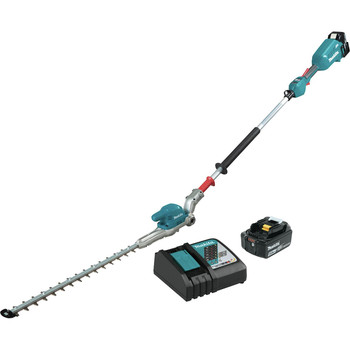 HEDGE TRIMMERS | Makita 18V LXT Articulating Brushless Lithium-Ion 20 in. Cordless Pole Hedge Trimmer Kit (5 Ah) - XNU01T