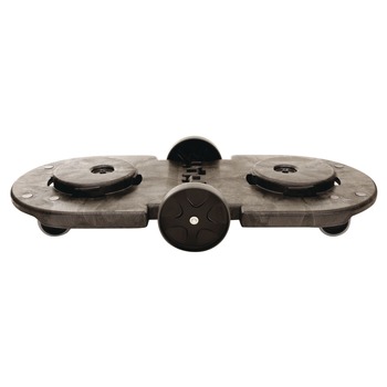 Rubbermaid Commercial 20.25 in. x 45 in. x 8 in. 300 lbs. Capacity 2-Container Tandem Dolly - Black - FG264600BLA