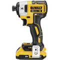 Dewalt DCK2100D1T1 20V MAX XR Brushless Lithium-Ion 1/4 in. Cordless Impact Driver / 1/2 in. Hammer Drill Driver Combo Kit with FLEXVOLT ADVANTAGE (2 Ah / 6 Ah) image number 2