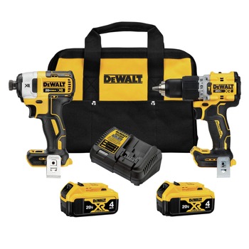 RSA 510471 | Dewalt 20V MAX XR Brushless Lithium-Ion Cordless Hammer Driver Drill and Impact Driver Combo Kit with (2) Batteries - DCK249M2