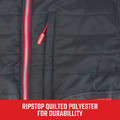 Clearance Center | Craftsman CMXCGRAJ11GD1-M 20V Lithium-Ion Cordless Women's Hybrid Heated Jacket (2 Ah) - Medium, Black image number 2