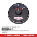 Pressure Washer Accessories | Simpson 80299 15 in. Universal Pressure Washer Surface Cleaner image number 5