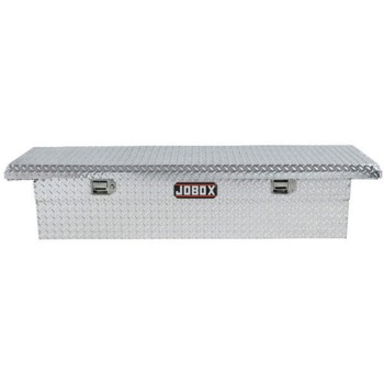 JOBOX PAC1357000 Aluminum Single Lid Low-Profile Full-size Crossover Truck Box - Bright