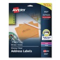 July Member-Exclusive Offer Save 10% off on One Item | Avery 06521 Easy Peel 1 in. x 2.63 in. Inkjet/Laser Printers Mailing Labels with Sure Feed Technology - Glossy Clear (300/Pack) image number 0