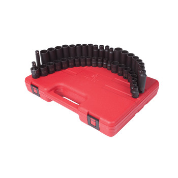 SOCKETS | Sunex 42 pc. 3/8 in. Drive SAE/Metric Std. & Deep Master Impact Socket Set - 3342