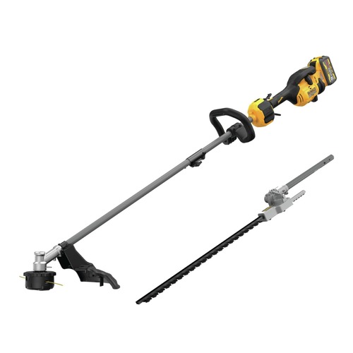 Outdoor Power Combo Kits | Dewalt DCST972X1DWOAS8HT-BNDL 60V MAX Brushless Lithium-Ion 17 in. Cordless String Trimmer Kit (9 Ah) and Articulating Hedge Trimmer Attachment Bundle image number 0