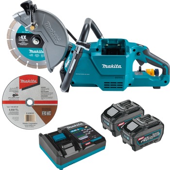 CONCRETE SAWS | Makita 40V MAX XGT Brushless Lithium-Ion 9 in. Cordless Power Cutter Kit with AFT and Electric Brake (5 Ah) - GEC03T