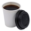  | Boardwalk BWKHOTBL8 Plastic Hot Cup Lids for 8 oz. Hot Cups - Black (1000/Carton) image number 3
