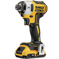 Dewalt DCK2100D1T1 20V MAX XR Brushless Lithium-Ion 1/4 in. Cordless Impact Driver / 1/2 in. Hammer Drill Driver Combo Kit with FLEXVOLT ADVANTAGE (2 Ah / 6 Ah) image number 1