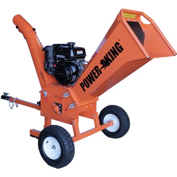 CHIPPERS AND SHREDDERS | Power King PK0903 9.5 HP Powered by KOHLER CH395 Engine 4 in. Chipper Shredder with Extra Steel Blades/All-Weather Protective Cover/Wheel Base Extension Kit/Tow Bar
