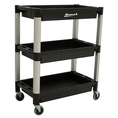 Utility Carts | Homak PP06032031 3-Shelf 30 in. x 16 in. Utility Cart image number 0