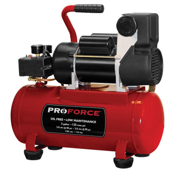PRODUCTS | ProForce 1 HP 3 Gallon Oil-Free Hotdog Air Compressor - VPF1080318