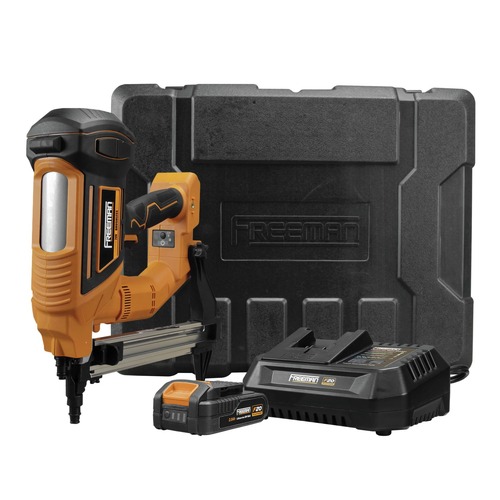 Nailers | Freeman PE20VCSPN40 20V Brushless Strip Pin Lithium-Ion 1-1/2 in. Cordless Concrete Nailer Kit (4 Ah) image number 0