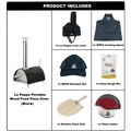 Clearance Center | WPPO WKE-01CPO-BK 7-Piece 20 in. x 27 in. x 32 in. Le Peppe Portable Wood Fired Pizza Oven Kit - Black image number 1