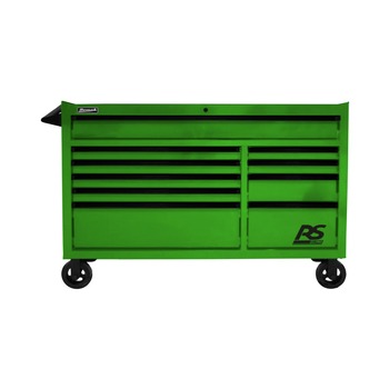 JOBSITE STORAGE | Homak RS PRO 54 in. 10 Drawer Rolling Cabinet - Lime Green - LG04054010