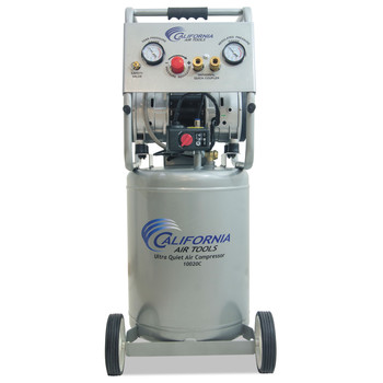 PORTABLE AIR COMPRESSORS | California Air Tools 2 HP 10 Gallon Ultra Quiet and Oil-Free Dolly Air Compressor with Auto Drain - CAT-10020CAD