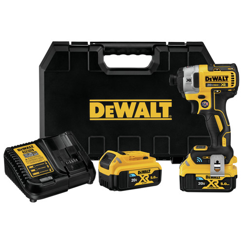 Dewalt 20V MAX XR 5.0 Ah Cordless Lithium Ion Brushless Tool Connect 1 4 in. Impact Driver Kit DCF888P2BT