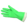 Disposable Gloves | MCR Safety 5319E Flock-Lined Nitrile Gloves - One Size Green (1-Dozen) image number 2