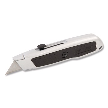 HAND TOOLS | GreatNeck 1.25 in. Blade 3.5 in. Plastic Handle Retractable Utility Knife - Black/Gray - 12243
