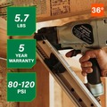Air Framing Nailers | Metabo HPT NR65AK2SM 36-Degree 2-1/2 in. Strap-Tite Fastening System Metal Connector Strip Nailer with Short Magazine image number 1