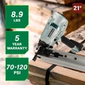 Framing Nailers | Metabo HPT NR90AC5M 21 Degree 3-1/2 in. Plastic Collated Framing Nailer image number 3