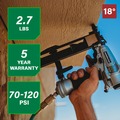 Pneumatic Finishing Staplers | Metabo HPT N3804A5M 18-Gauge Narrow Crown Pro Finish Stapler image number 2