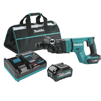 Makita GRH07M1 40V max XGT Brushless Lithium-Ion 1-1/8 in. Cordless AFT/AWS Capable Accepts SDS-PLUS Bits AVT D-Handle Rotary Hammer Kit (4 Ah) Makita 40V max XGT Brushless Lithium-Ion 1-1/8 in. Cordless AFT/AWS Capable Accepts SDS-PLUS Bits AVT D-Handle Rotary Hammer Kit (4 Ah) - GRH07M1