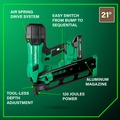 Framing Nailers | Metabo HPT NR1890DRAM 18V Lithium-Ion 21 Degree Cordless Plastic Strip Framing Nailer Kit (4 Ah) image number 3