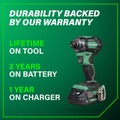 Impact Drivers | Metabo HPT WH18DCM 18V MultiVolt Lithium-Ion Brushless Cordless Triple Hammer BOLT Impact Driver Kit (2 Ah) image number 18