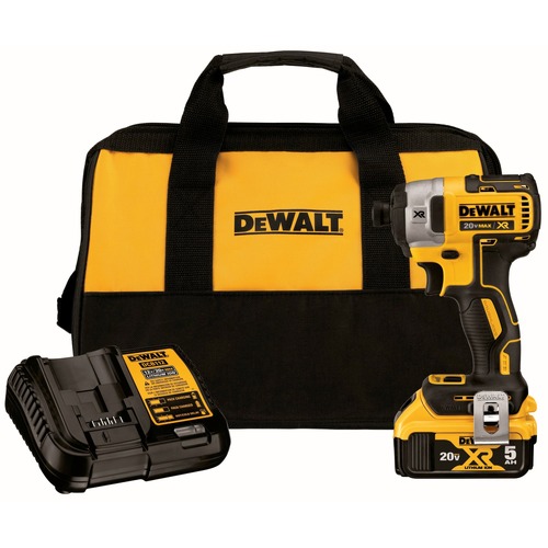 Early Labor Day Sale | Factory Reconditioned Dewalt DCF887P1R 20V MAX XR Brushless Lithium-Ion 1/4 in. Cordless 3-Speed Impact Driver Kit (5 Ah) image number 0