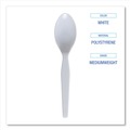 | Boardwalk BWK SPOONMWPS Mediumweight Polystyrene Teaspoons - White (100 /Box) image number 4