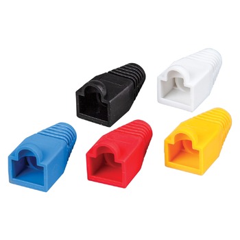Klein Tools 100-Piece Strain Relief Boots for RJ45 Data Plugs and CAT5e/CAT6 Cables - Assorted Colors - VDV824-650