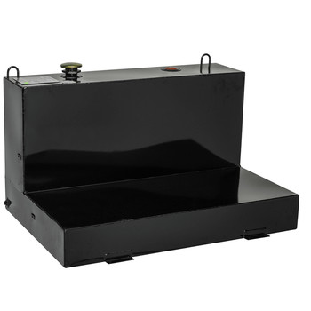 LIQUID TRANSFER TANKS | JOBOX 76 Gallon Low-Profile L-Shaped Steel Liquid Transfer Tank - Black - 488002