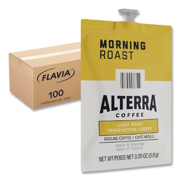 FLAVIA 48008 0.28 oz. Pouch Alterra Coffee Freshpack - Morning Roast (100/Carton)