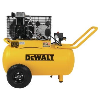 Dewalt 2 HP 20 Gallon 200 Max PSI 6.2 SCFM @ 90 PSI Single-Stage Oil-Lubed Belt Drive Electric Portable Horizontal Air Compressor - DXCM201.COM