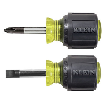SCREWDRIVERS | Klein Tools Stubby Slotted and Phillips Screwdriver Set with 5/16 in. Cabinet-Tips and #2 Phillips-Tip - 85071