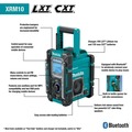 Speakers & Radios | Makita XRM10 18V LXT/12V Max CXT Lithium-Ion Cordless Bluetooth Job Site Charger/Radio (Tool Only) image number 7