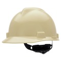 Hard Hats | MSA 495856 V-Gard Slotted Cap with Fas-Trac III Suspension - Light Buff image number 0