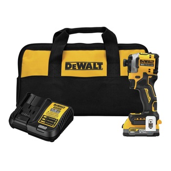 DRILLS | Dewalt 20V MAX ATOMIC Brushless Lithium-Ion Cordless 1/4 in. Impact Driver Kit (1.7 Ah) - DCF850E1