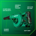 Handheld Blowers | Metabo HPT RB18DCQ4M MultiVolt 18V Lithium-Ion Cordless Compact Blower (Tool Only) image number 3