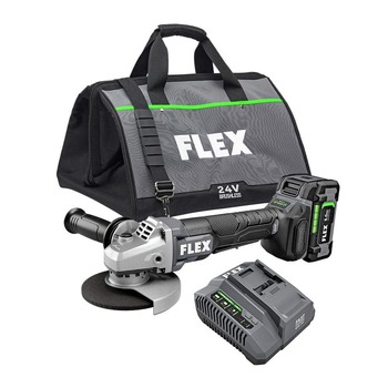 FRAMING AND CONSTRUCTION | FLEX 24V Advantage Brushless Variable Speed Lithium-Ion 5 in. Angle Grinder with Paddle Switch Kit (5 Ah) - FX3171A-1C