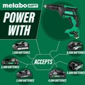 Screw Guns | Metabo HPT W18DAQAM 18V MultiVolt Brushless Drywall Lithium-Ion Cordless Screw Gun (Tool Only) image number 9