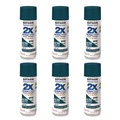 Paint | Rust-Oleum 331185 Painter's Touch 2X Ultra Cover Spray Paint, Ultra Matte Teal, 12 oz Aerosol Can, 6/Carton image number 0