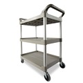 Customer Appreciation Sale! Save up to $60 on Select Tools | Rubbermaid Commercial FG342488OWHT 200 lbs. Capacity 3 Shelf Service Cart - Off White image number 1