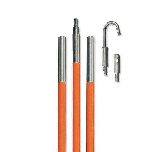 Wire & Conduit Tools | Klein Tools 56312 (3-Piece) 12 ft. Lo-Flex Fish Rod Set image number 0
