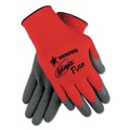 Work Gloves | MCR Safety N9680L N9680L Ninja Flex Latex Coated Palm Gloves - Large Red/Gray (1-Dozen) image number 1