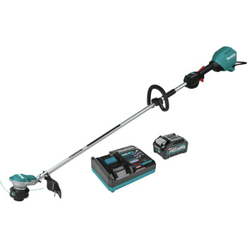 TRIMMERS | Makita 40V max XGT Brushless Lithium-Ion 15 in. Cordless String Trimmer Kit (4 Ah) - GRU01M1