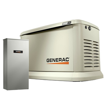 Generac Guardian Series 22 KW/19.5 KW Air Cooled Home Standby Generator with Wi-Fi with Whole House 200 Amp Transfer Switch (non CUL) - 70438